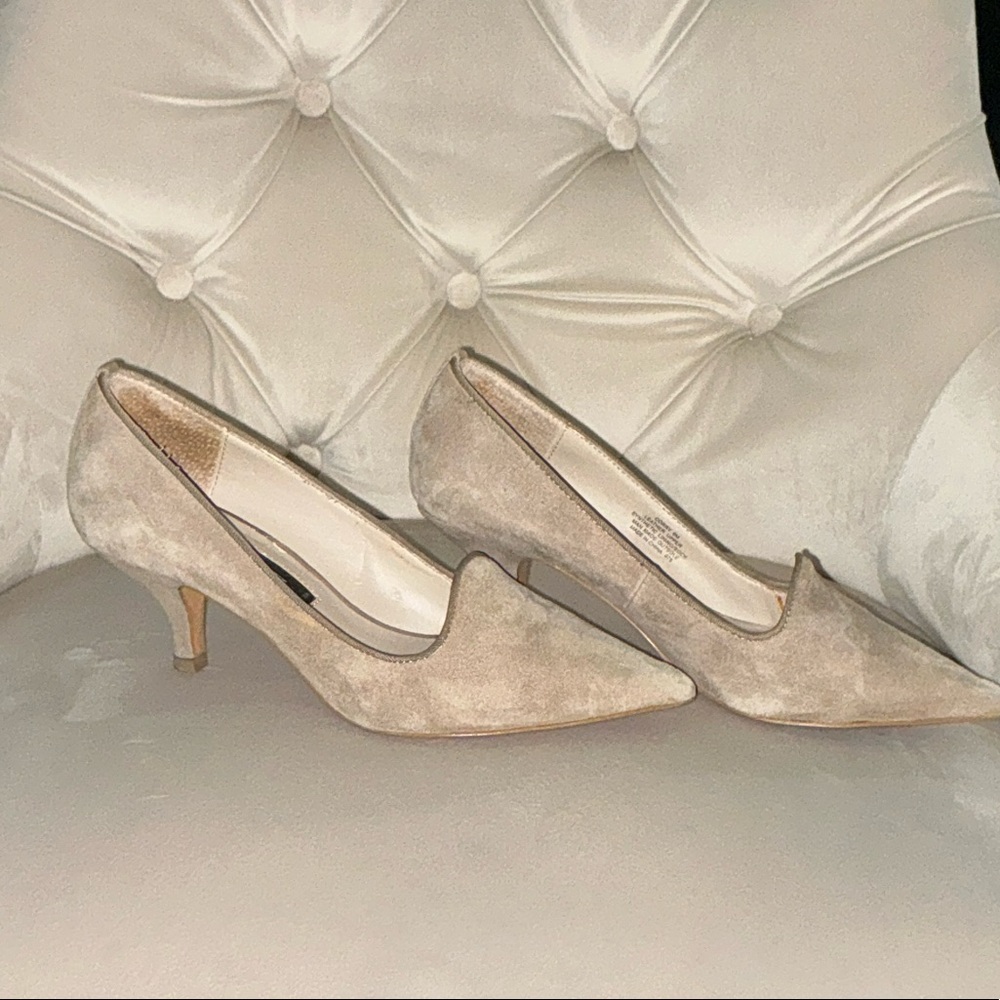 Steven by Steve Madden faux-suede pointy-toe kitten heels